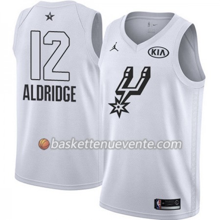 Maillot Basket San Antonio Spurs LaMarcus Aldridge 12 2018 All-Star Jordan Brand Blanc Swingman - Homme